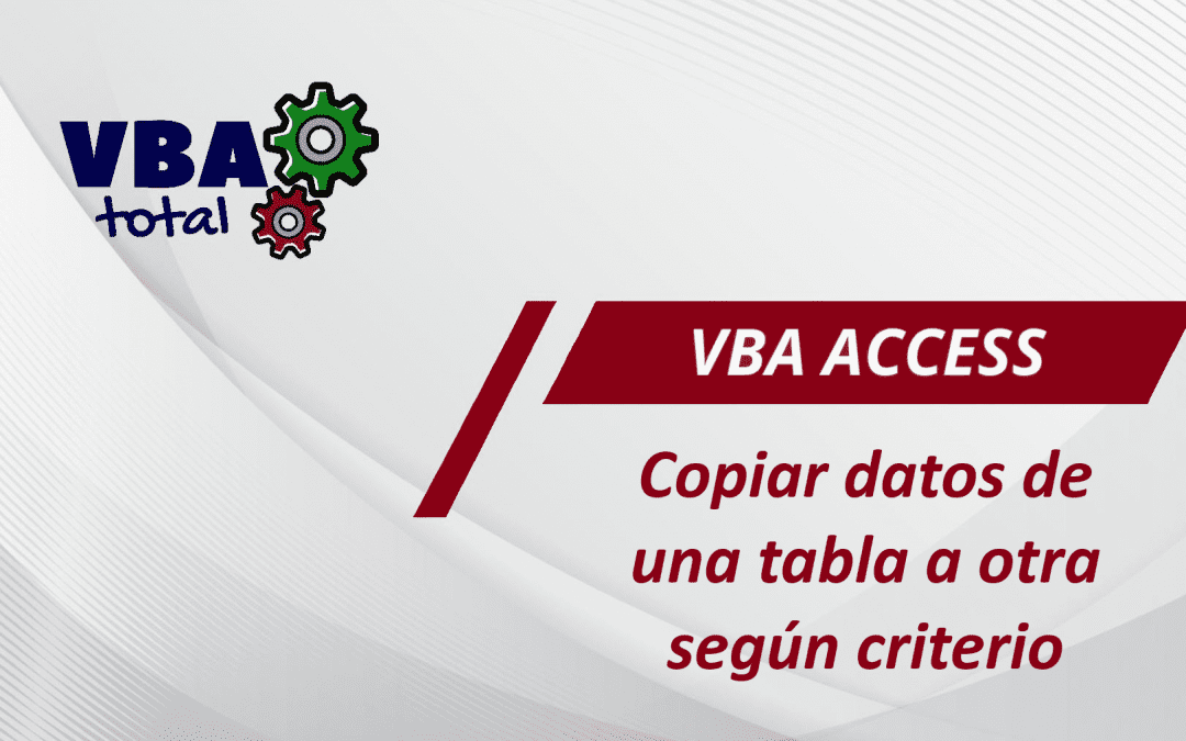 Copiar datos de una tabla a otra en Microsoft Access